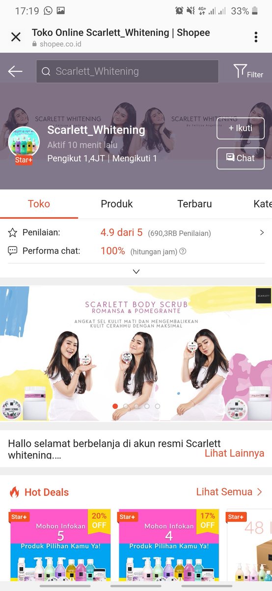 Gausah khawatir serum sebagus ini murah kok cuma 75.000 aja kalian bisa dapetin di official store resminya atah di shopee juga bisa