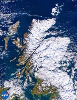 NASA view of Scotland 10th February 2021