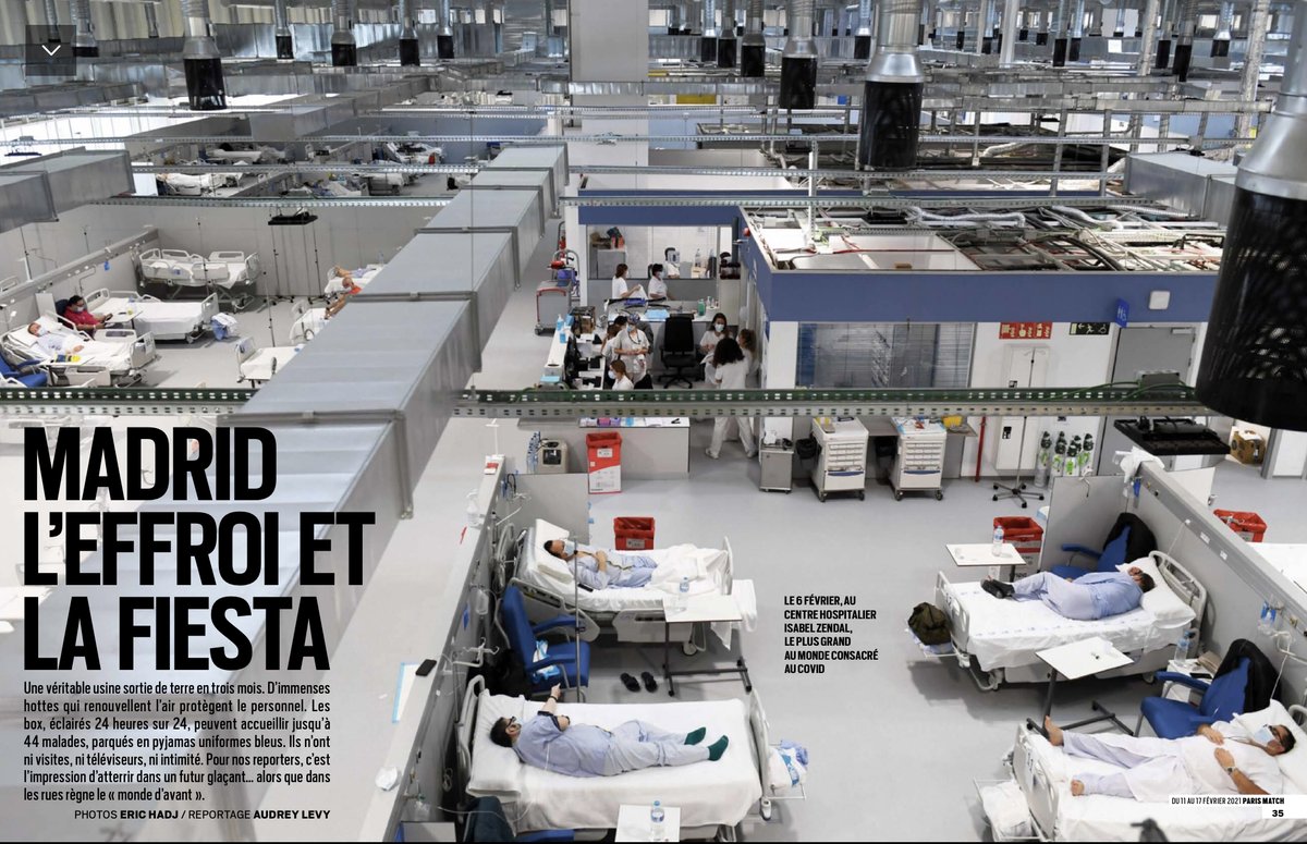 Paris Match. "Madrid, el pavor y la fiesta"
Un reportaje de 8 páginas en el número de esta semana.

"No tienen visitas, ni televisor ni intimidad. Para nuestros reporteros, era la impresión de aterrizar en un futuro helador... mientras, en las calles, reina el mundo de antes”