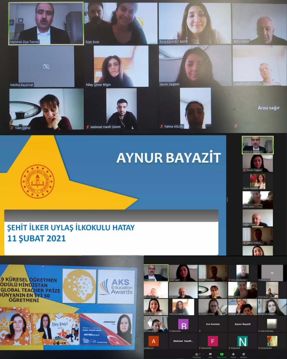 2019 Kuresel Öğretmen odulu, 2020 Global Teacher Prize dunyanin en iyi 50 ogretmeni icinden sevgili hocamiz Aynur Bayazit bugün okulumuzda seminer konuğu oldu. Cok tesekkür ederiz👏❤ <a href="/hataymem/">Hatay İl Millî Eğitim Müdürlüğü</a> <a href="/Antakya_ilceMEM/">Antakya İlçe MEM</a> @kemalkarahan2 <a href="/mesutcerko/">Mesut Çerko🇹🇷</a> <a href="/ziyaselcuk/">Ziya Selçuk</a> <a href="/sevcan20051193/">Sevcan EŞİYOK</a>