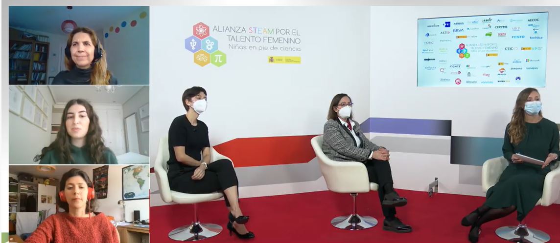 lidiaparraortiz's tweet photo. Nos encanta ver y escuchar a @BlancaHuergo  en el acto de presentación de la #AlianzaSTEAM de la que #fundacionctic forma parte. Tendremos la oportunidad de escucharla junto a Bonisu Fernández en el Encuentro #MASSTEAM de marzo. https://t.co/f1fiZ8SaL7