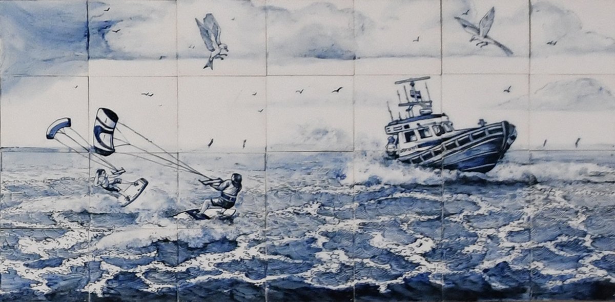 FriesAardewerk's tweet photo. Harlinger Pottery on 't Wad! 
Recently M.S. Willem de Vlamingh was put into service. Here you also find beautiful tile pictures from us. Did you know that the bars and the buffet are also tiled with Harlinger tiles? Take a good look when you are on board!
#harlinger #pottery https://t.co/90NVK9XTVi