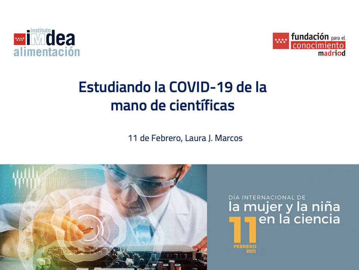 IMDEANutricion's tweet photo. 🗓#Díamujeryniñaenciencia
Nuestras investigadoras:
👩🏻🔬@laurichi13, de #CompuBio,
👩🏻🔬Cristina Fernández, de @AnaRamirezdMLab
👩🏻🔬Susana Molina, de #GENYALLab
organizan las siguientes actividades para visibilizar el trabajo de mujeres científicas. @11defebreroES @madrimasd #11F https://t.co/g6SRqZU5c3