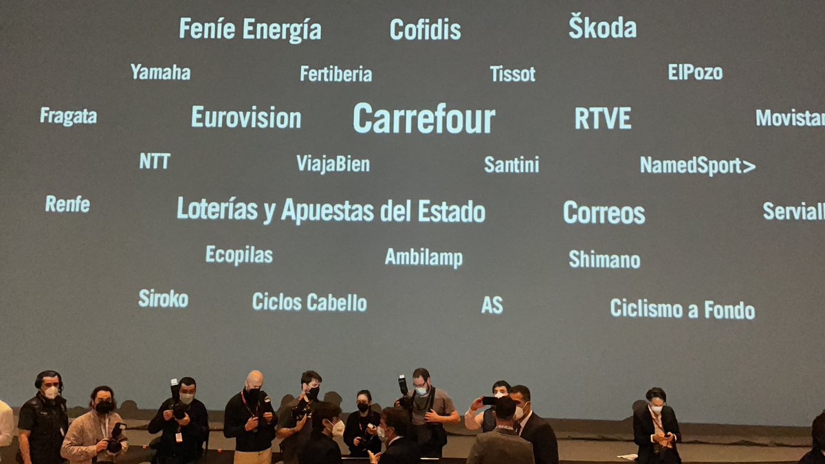 Comenzando la presentación de <a href="/lavuelta/">La Vuelta</a> donde seguimos siendo patrocinadores oficiales #CarrefourConLaVuelta
