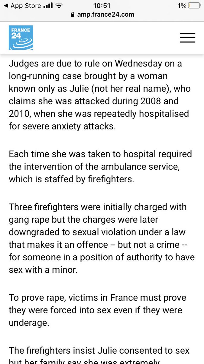After a 10 year legal battle to hold TWENTY firefighters to account for grooming, child porn, rape, gang rape of a 13 year old - despite evidence and admission of acts by defendants, the Courts still debated.The age of consent is not the issue, the POWER to consent is.