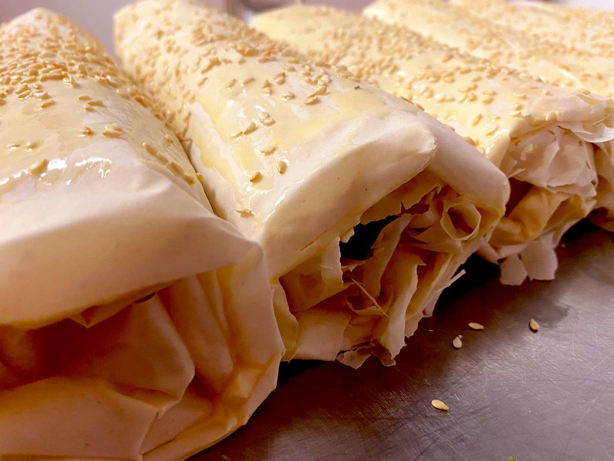 Chefjensen21's tweet photo. Our high in Vitamin D dish of the day -Baked Tofu and mushrooms spanakopita  @jtattshotmailc1 @doyle_rdoyle https://t.co/JyFR0jsLlG