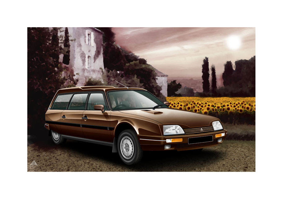 Russelljwallis's tweet photo. It's time to delve into the car art archives once again. And unsurprisingly its another Citroen. Well 4 S2 CXs actually.
#CitroenCX #carart #CXGTITurbo2 #CXTRS #CXBreak
@marcus_t_ward
@creatinglightly
@goseatonio
@jezdrawspicture
@bsillustration https://t.co/5a6EPCz2E8