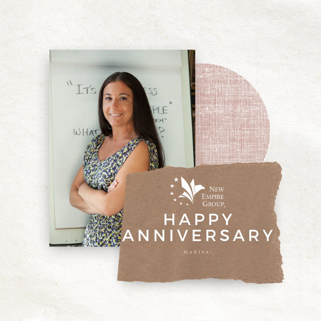 newempireis's tweet photo. Marisa, With a team member like you, it’s easier for the company to achieve its goals, thank you.  #happyanniversary #newempiregroup #workanniversary #insurance #commercialumbrellainsurance #Thankyou https://t.co/gblUUiYo4C