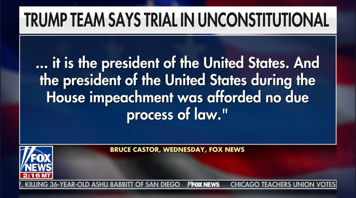 This is an actual  @FoxFriendsFirst graphic. It is not Photoshopped. The crack  @FoxNews Graphics Team cannot spell "IS." 'Trump Team Says Trial IN [sic] Unconstitutional'The U.S. Senate ruled on Tuesday that the trial IS constitutional, 56-44.