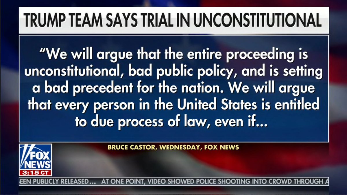 This is an actual  @FoxFriendsFirst graphic. It is not Photoshopped. The crack  @FoxNews Graphics Team cannot spell "IS." 'Trump Team Says Trial IN [sic] Unconstitutional'The U.S. Senate ruled on Tuesday that the trial IS constitutional, 56-44.