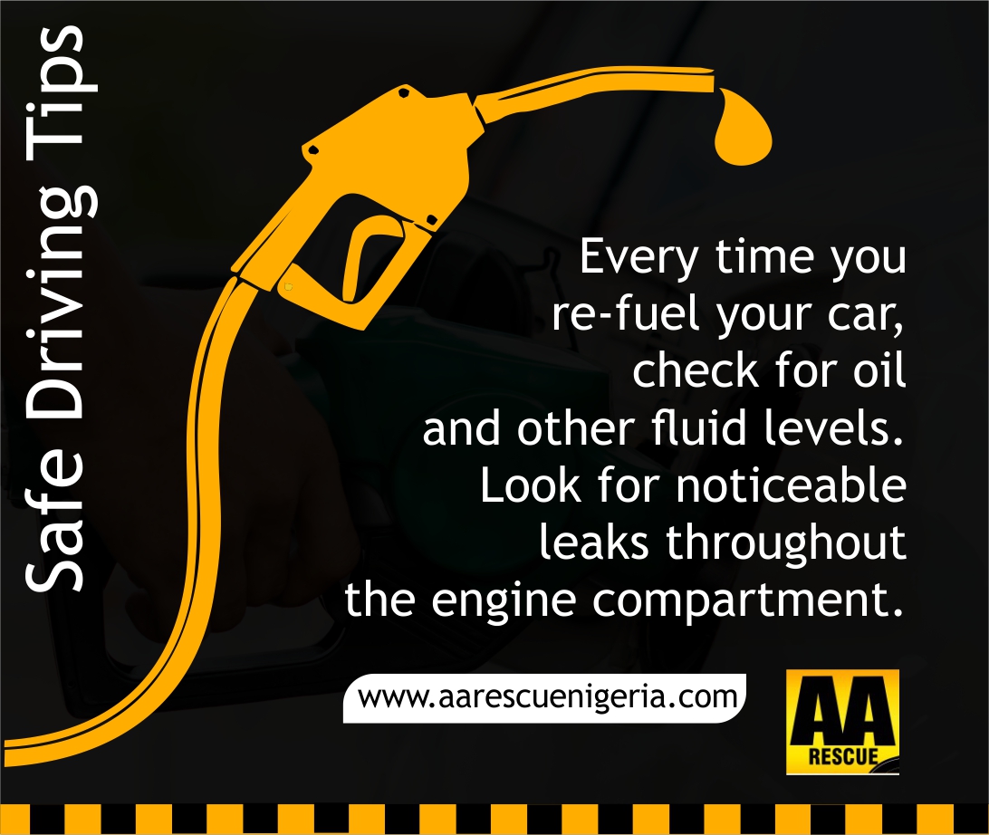 AARescueNigeria's tweet photo. It is important you check for oil and other fluids levels when you refuel your car.
Visit our website on https://t.co/4UTDkp84Tt to register for our #drivingschool classes or #driversacademy where you can learn "how to drive and work with it." Hurry now! 

@Gidi_Traffic https://t.co/Z4WlmT7ndY