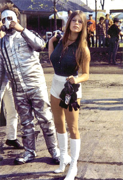 “Can someone call the Marshalls? Some weirdo wearing a gas mask has gotten into the paddock!”