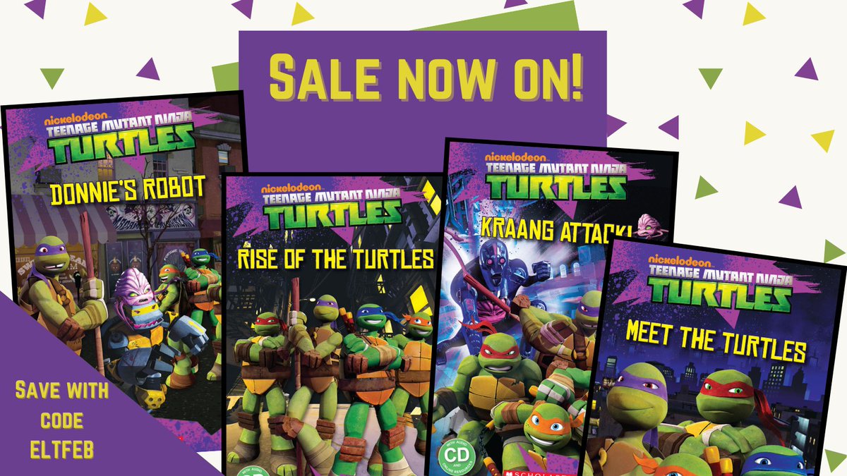 Have you heard? We're having a sale! You can get our favourite Teenage Mutant Ninja Turtles ELT Readers at 80% off, while stocks last. Don't miss out, use code ELTFEB at the checkout to save.

bit.ly/3aeMe8h