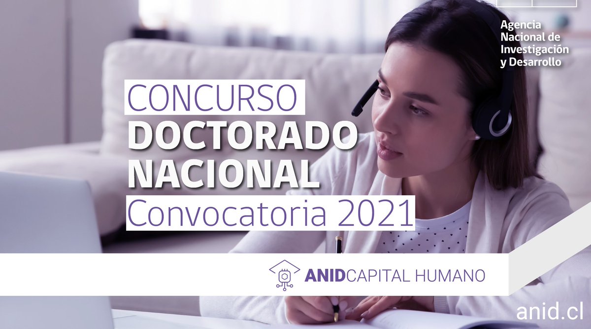 ANID_Chile's tweet photo. ¡Felicitamos a quienes se adjudicaron el concurso de Doctorado Nacional 2021! 
852 personas podrán cursar su formación doctoral en universidades chilenas. Además, gracias a recursos extraordinarios, se financiarán 233 becas adicionales.
Más información en https://t.co/Sc2e3YyDhN https://t.co/jY6XrYUyGl