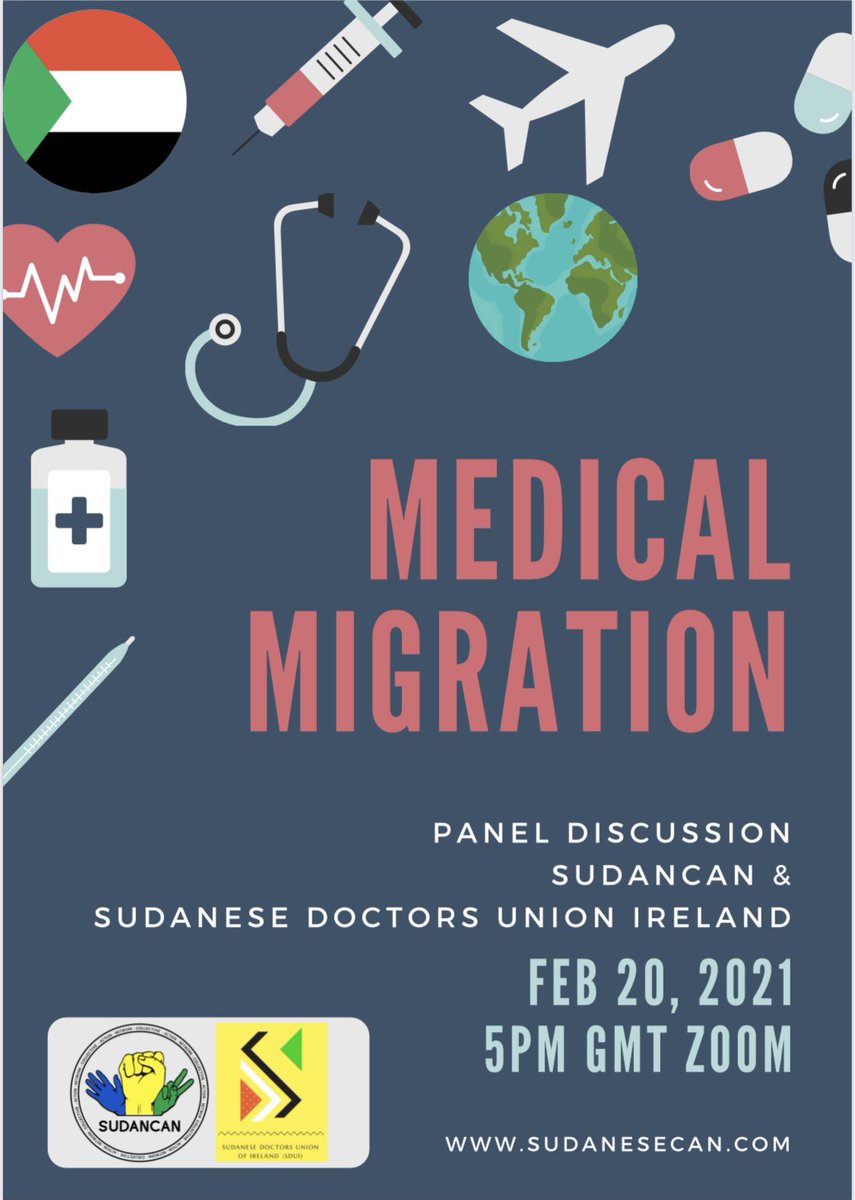 SudanCAN1's tweet photo. 9 days left until the Medical Migration online panel discussion! Be sure to RSVP on our Facebook event if you haven’t already. We will be introducing our panelists in a future post very soon, so be sure to stay tuned for that! https://t.co/uapbWmZExe