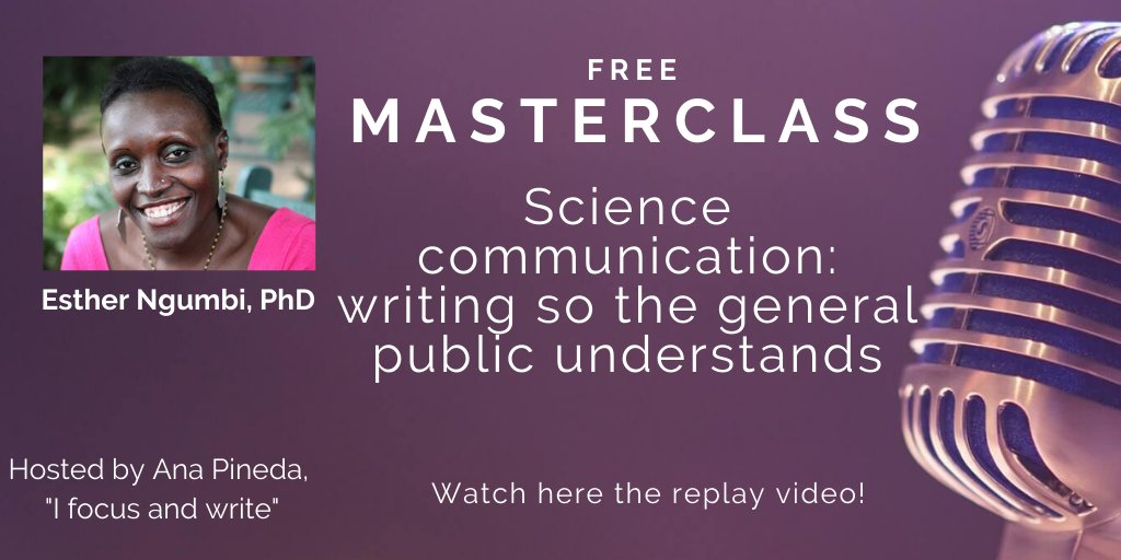 Are you interested in science communication? Then I have an amazing masterclass for you with <a href="/EstherNgumbi/">Esther Ngumbi</a>! Click 👉🏼 ed.gr/c7tyl and I´ll send you the replay link! #SciComm