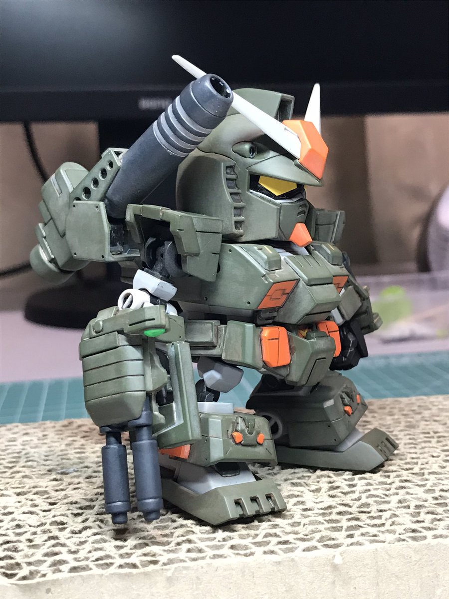 rogertheplamo's tweet photo. BB戦士フルアーマーガンダム+csフレーム完成しました。 https://t.co/O61AXCxmMn