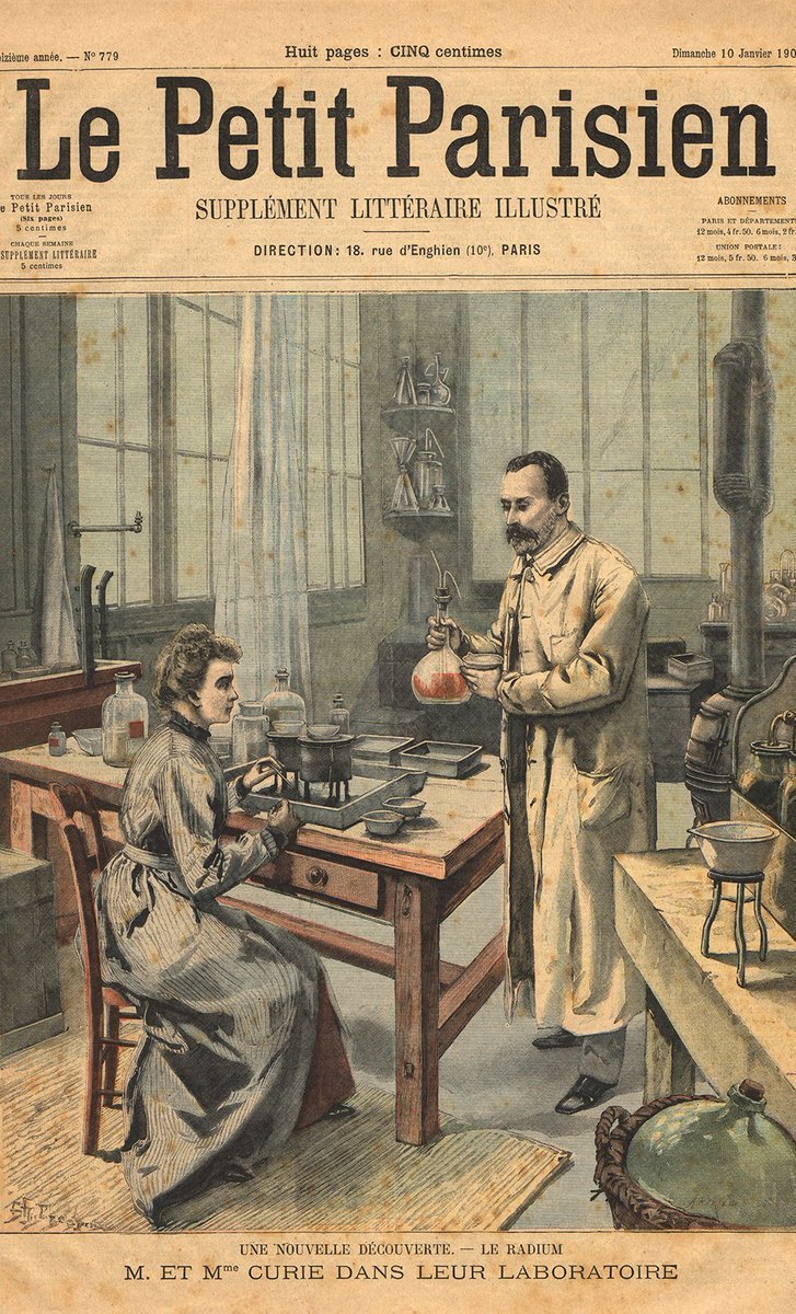 Radium, in the form of radium chloride, was discovered by Marie and Pierre Curie in 1898 and isolated in its metallic state in 1911. Radium amazed people: it seemed to contradict the principle of the conservation of energy. 'Radioactivty' soon became a new buzzword.