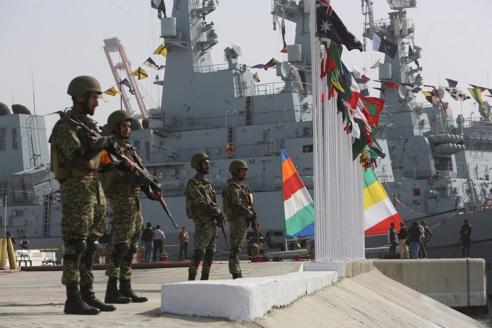 _SjTweets's tweet photo. A huge achievement for the #PakNavy, Navies from more than 40 countries will do joint exercise in Pakistani waters. 
The primary goal of Aman exercise is to uphold peace and stability in the region.  #AMANExercise2021 #AMANTogetherForPeace #AMAN21 
#AMANExercise2021 https://t.co/n3KfGpAiZs
