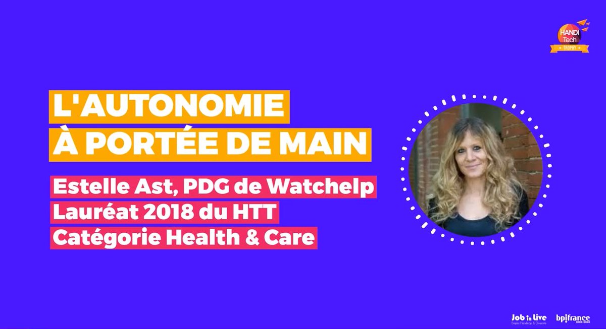 [Ils changent le monde #HTTStories]

Découvrez le 1er épisode de notre série de podcasts qui retrace le parcours des anciens lauréats du Handitech Trophy : youtu.be/x48iHn6doT0

On commence avec Estelle AST, PDG de <a href="/WatcHelp/">Watchelp</a>, lauréat 2018 Health &amp; Care 🚀