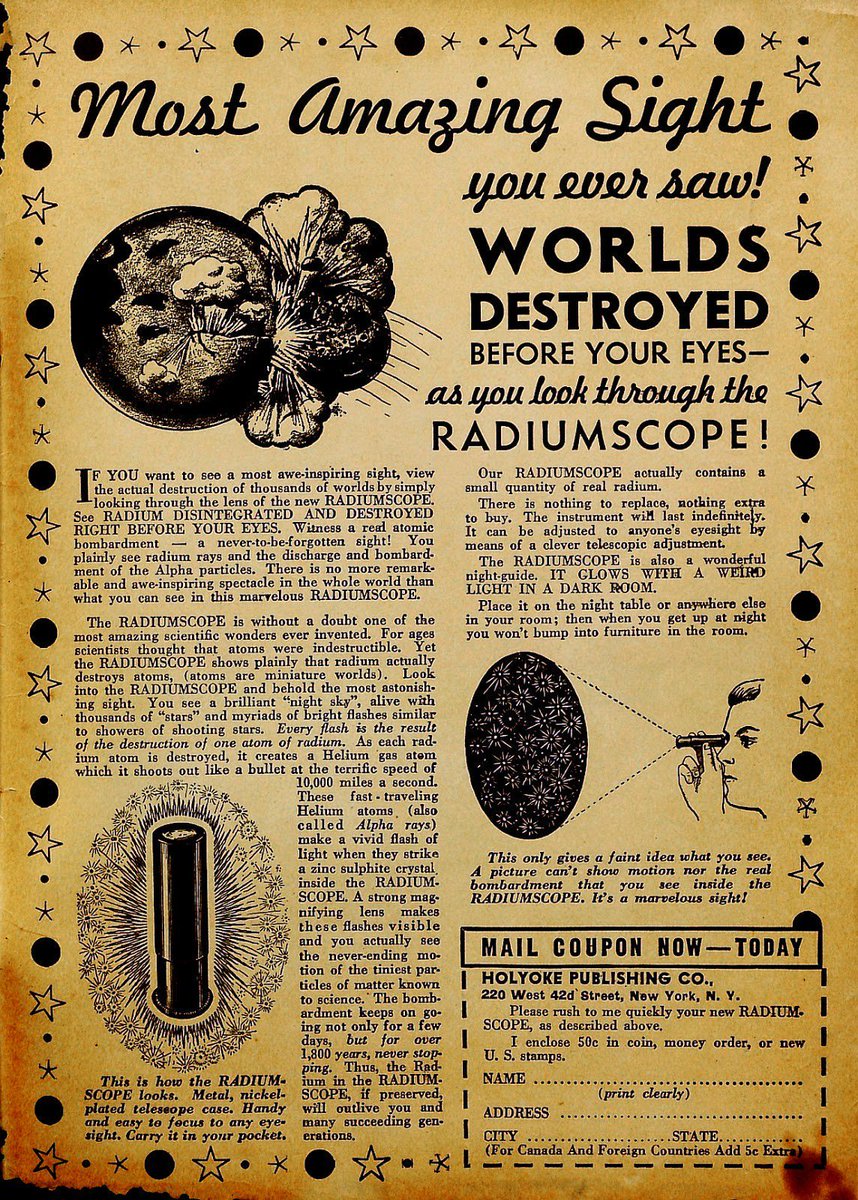 Why did the radium craze take hold? Because there was money to be made in a 'miracle product' that seemed to have mysterious powers. There was consumer protection laws against selling fake radium, but no laws demanding it be proven safe. The industry hushed up the fatalities.