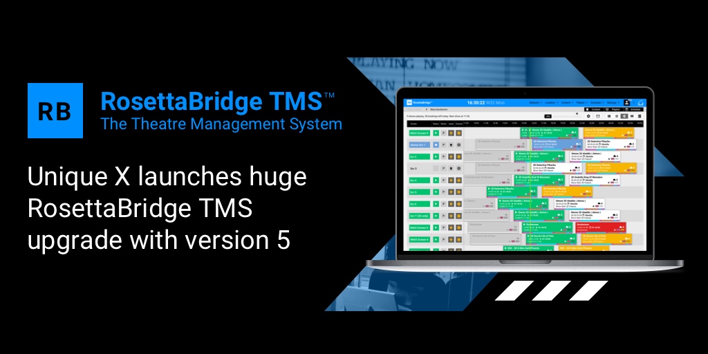 WeAreUniqueX's tweet photo. Curious about what our Theatre Management System, RosettaBridge TMS actually does? Read our #throwbackblog on how RosettaBridge TMS can help your cinema!
https://t.co/nlGssvhOmY
#Throwbackthursday #blog #b2b #tms https://t.co/Jaze7XNEJP