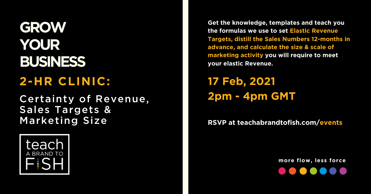 TBF_Labs's tweet photo. ONLINE CLINIC: 17 Feb, 2pm - 4pm GMT

2-hour online clinic that presents, demonstrates and  offers a framework for Revenue Targets, Sales by Quarter, Month, Week and the Size &amp; Scope of a Marketing plan to meet that Revenue target.

Tickets here: https://t.co/1Sw5uCYuoM https://t.co/AtpUgOirFl