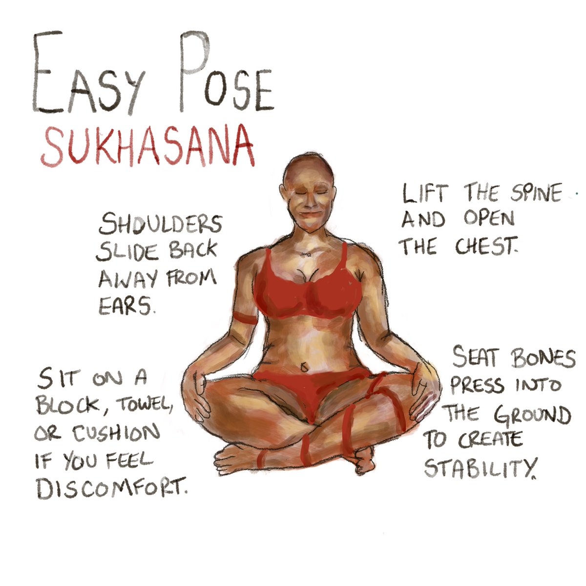 UnityYogis's tweet photo. Easy Pose - Sukhasana
❤️ Helps Reduce Stress and Anxiety
❤️ Improves posture
❤️ Unlocks the hips
#asanatip : if this feels uncomfortable sit on a block
#easypose #yoga #asana #sukhasana #yogainspo #yogateacher #yogi #meditation #yogalife #diverseyoga https://t.co/UTyEeZblw0