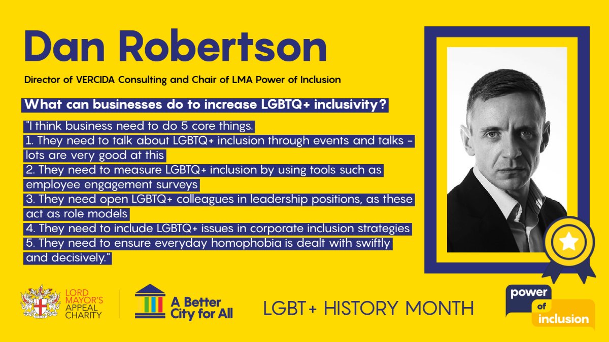 We asked Dan his thoughts on what businesses can do to increase LGBTQ+ inclusivity, have a look below to see what he had to say. #jointheconversation

And to read the full Q&amp;A, follow this link: bit.ly/3p4ULPe