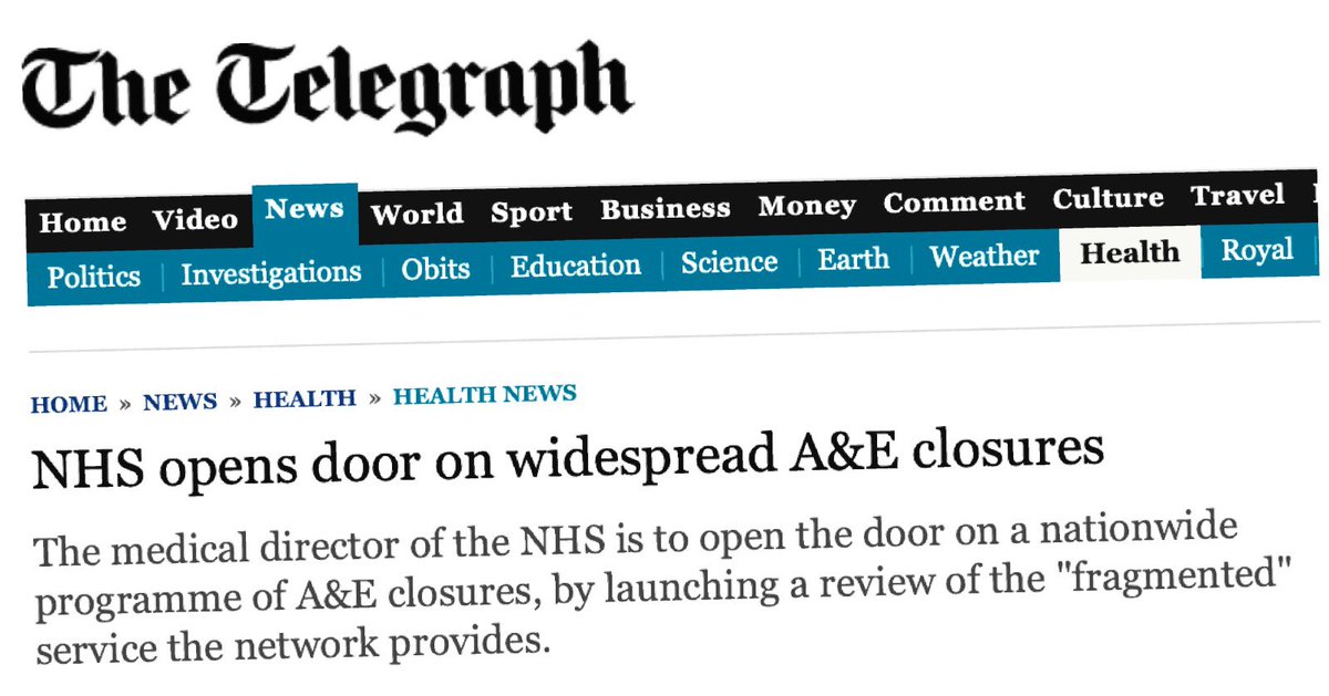 You aren’t offering good local hospitals for the people, though are you? You are rearranging and cutting services to create more profit opportunities for your mates.