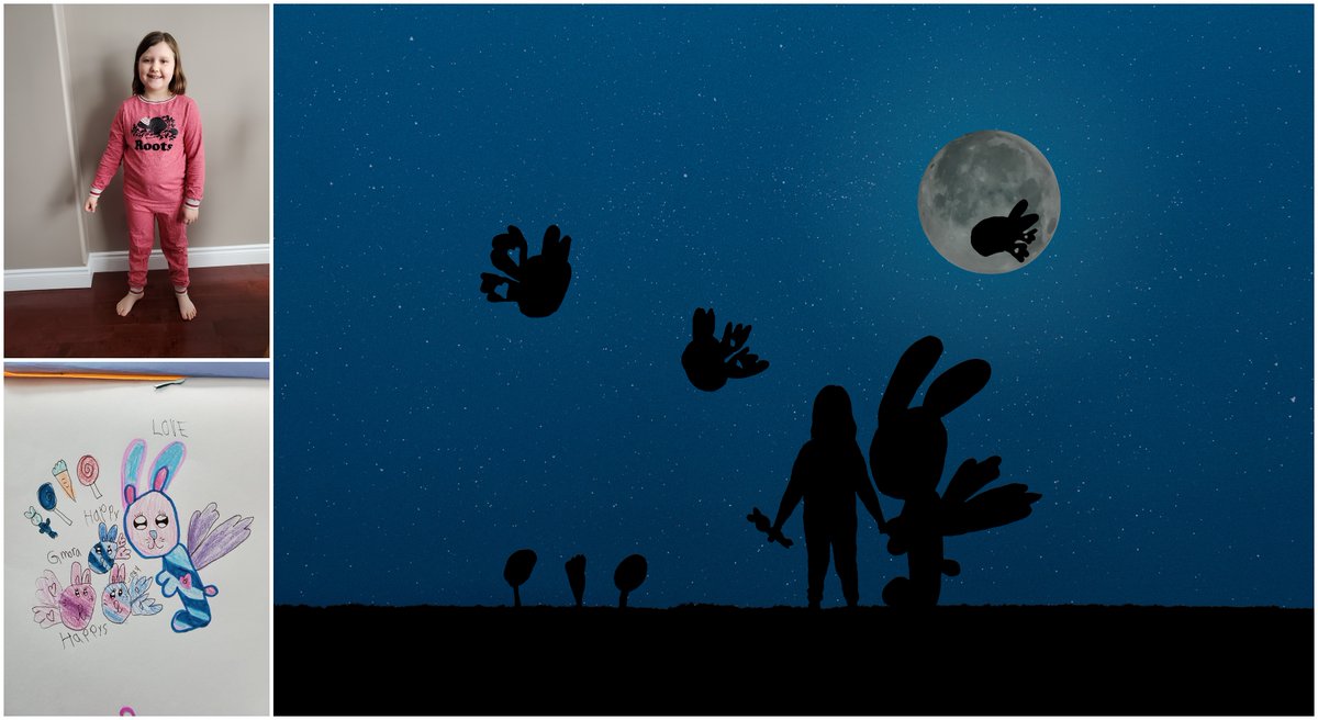 MonWithMac's tweet image. These make me so happy! 
Because I wasn't able to travel to Sudbury this year (thank-you pandemic!) I didn't get to photograph the adorable Nora for the first time since 2013. But creating something for her from her imagination was such a delight! 
mondayswithmacphotography.com/silhouette-art/