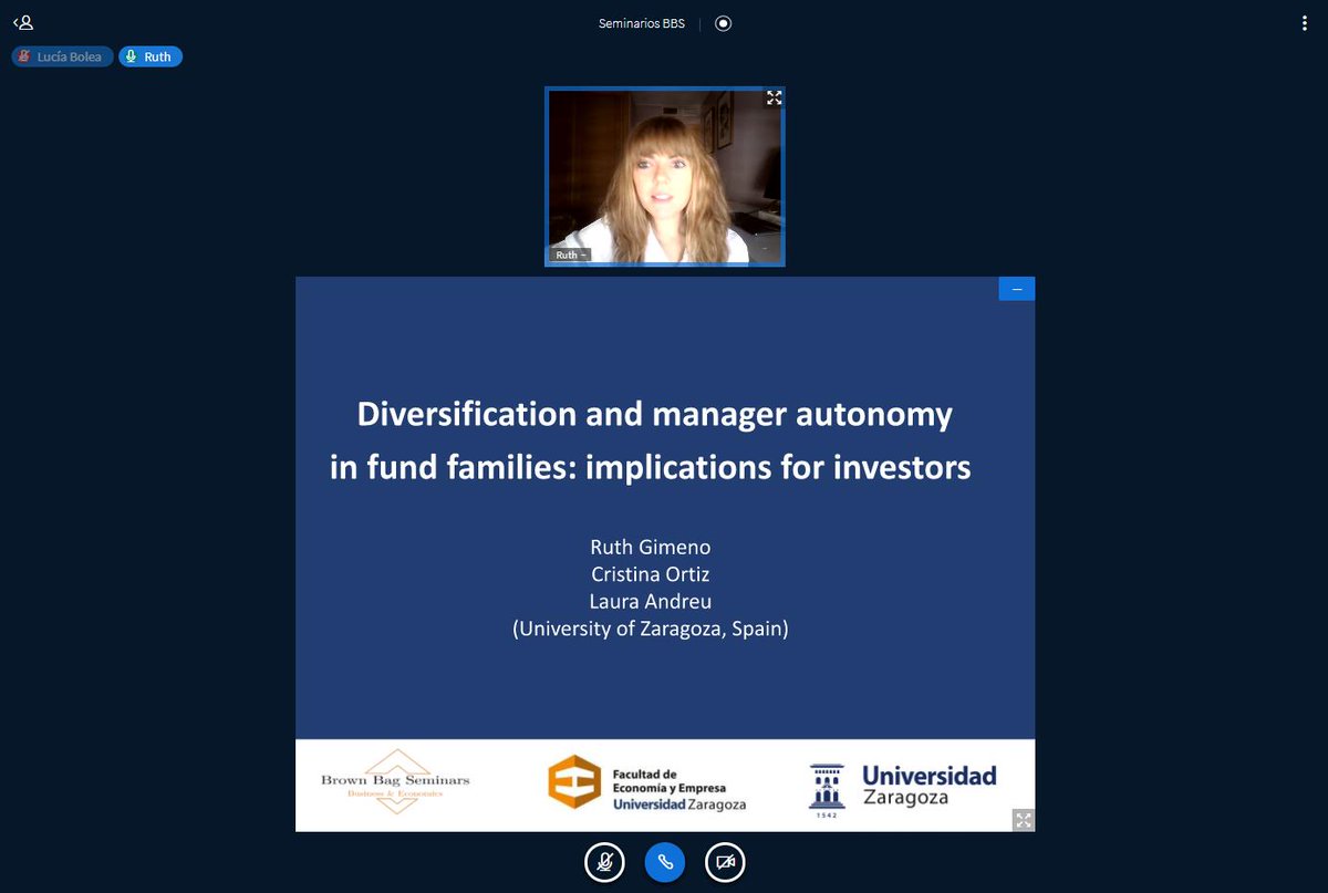 BagBusiness's tweet photo. Fascinating Eighth Session of the #3BBS 🔍💼 @FECEM_unizar 

🗣️👏We're pleased to thank Ruth Gimeno 👩‍💼 for her interesting presentation and all the attendees for their comments! 

More information ⏩⏩https://t.co/7D38FfNUM2

Here some pictures of the session ⬇️📸⬇️ https://t.co/elJC5PizCQ