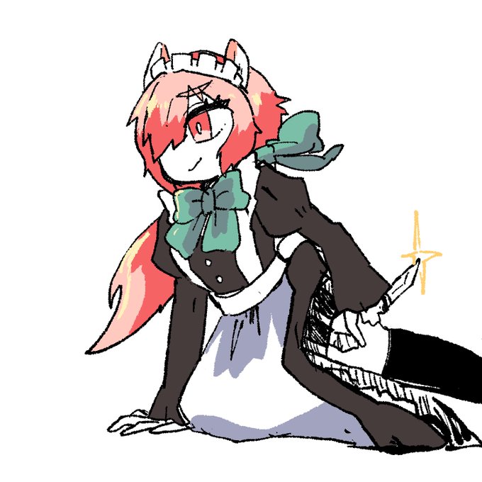 なんらかの潜入ミッション的なやつでメイドとして潜り込んだグラベルちゃん(ガーターベルトからナイフ出すやつ 