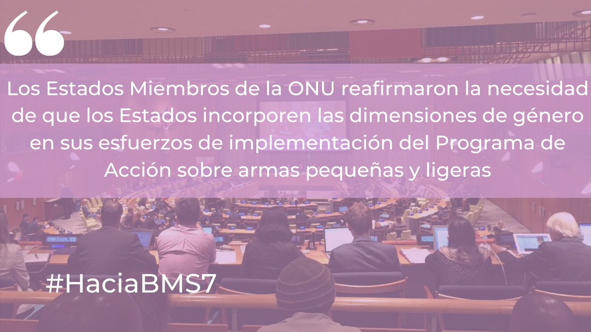 IANSAnetwork's tweet photo. La acción basada en el género para frenar la proliferación y la violencia de #APAL fue un tema clave en la última #RevCon3 del Programa de Acción celebrada en 2018.
¡Aprovechemos este impulso! #HaciaBMS7 https://t.co/Rc8W7i8BaX
