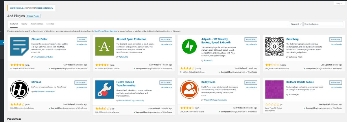 That last "featured" plugin has got to be some kind of  mistake, surely 🤣
#WordPress