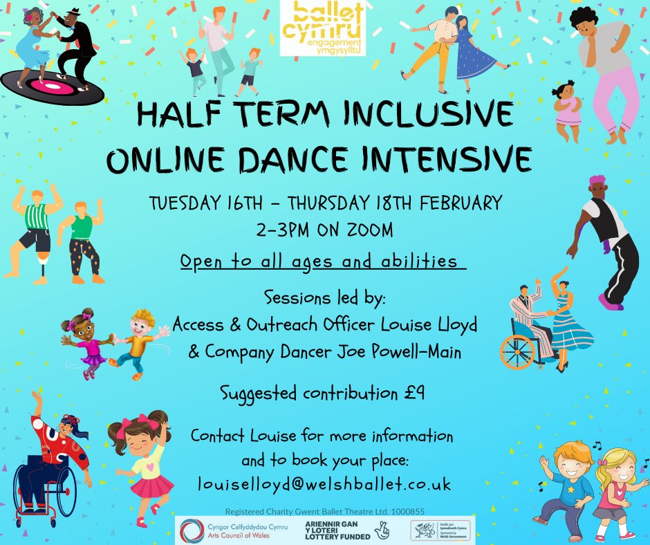 balletcymru's tweet photo. We have extended the deadline for our Half Term Online Inclusive Dance Intensive to the 15th of February! 
To apply or more info https://t.co/0Gxqb517S9
@ClythaPrimary @CrindauPrimary 
@serennu @newportlive @NewportFusion @aberbargoedprimary @PontioTweets https://t.co/OBWzUPmBss