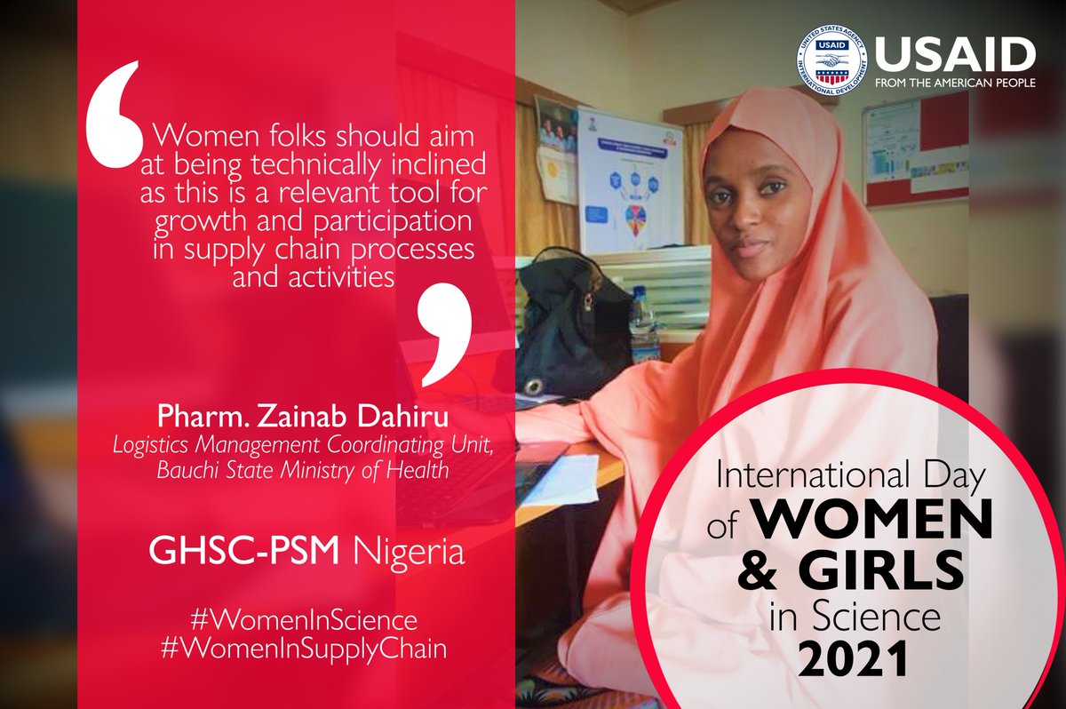 chimaonwe's tweet photo. Zainab coordinates health supply chain activities in #Bauchi State. She is among those working tirelessly with @GHSupplyChain, @USAID &amp; @USAIDGH  to ensure availability of essential medicine in #Nigeria . Let's celebrate her &amp; other #WomenInScience  and #WomeninSupplychain https://t.co/SmYohr5liu