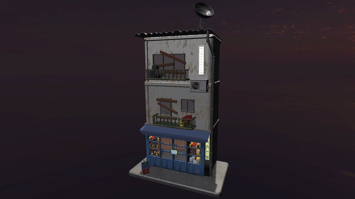 UntilBreathe's tweet photo. Work in progress, Grocery store in Neo Tokyo.

#cyberpunk #indiegamedev #3DModel #WIP #maya #substancePainter #unity3d https://t.co/foPzOzPuth