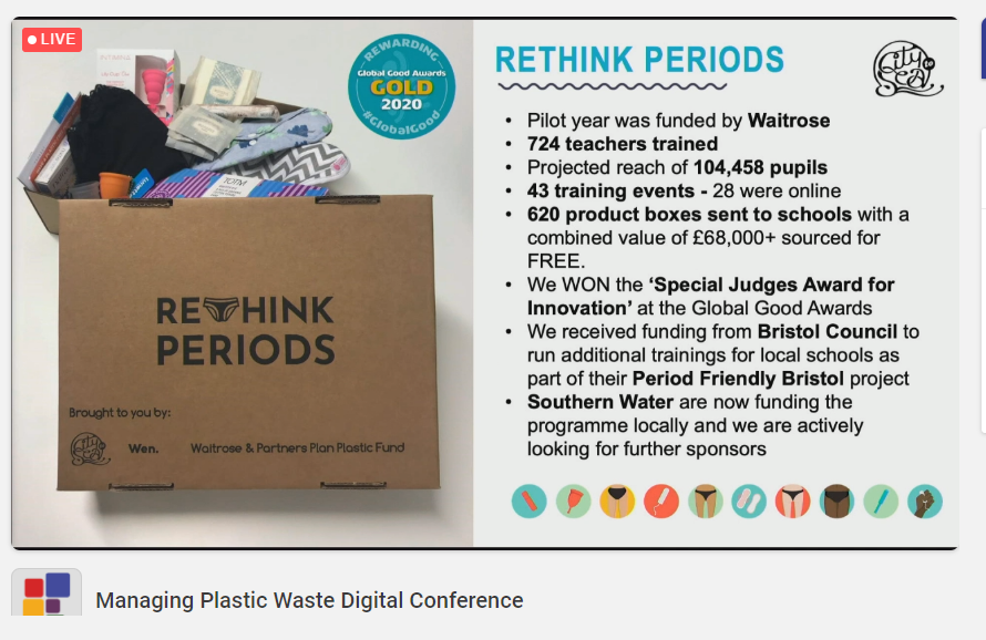 CitytoSea_'s tweet photo. @becci_burgess @Refill "We've reached over 100,000 pupils with our impartial period education programme Rethink Periods, training over 700 teachers" https://t.co/OEAtsNeyiy