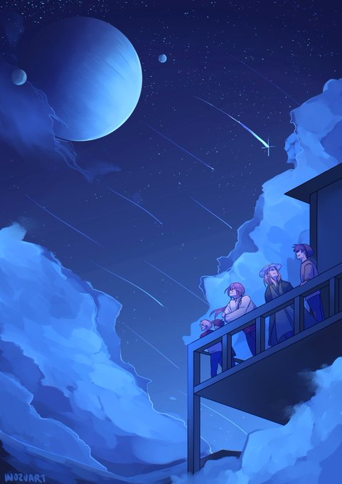 「複数の女性 夜空」のTwitter画像/イラスト(人気順)