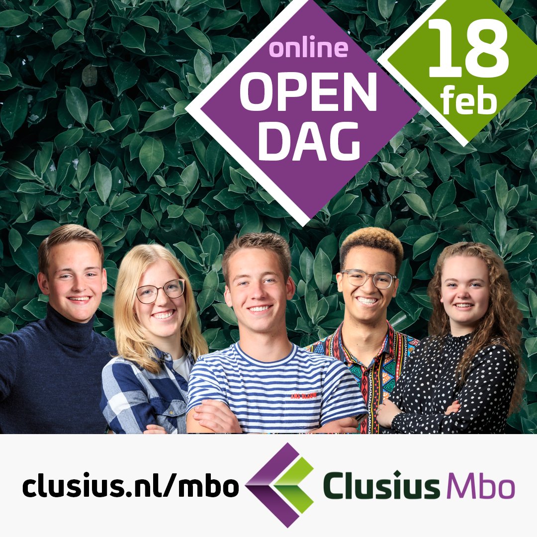 Over precies een week, op donderdag 18 februari, is het alweer zover: onze online open dag voor het mbo! Tijdens deze avond kun je alles te weten komen over onze mbo-opleidingen😀
Meld je aan👉🏼clusius.nl/mbo/open-dagen…
#clusius #mbo #onlineopendagen