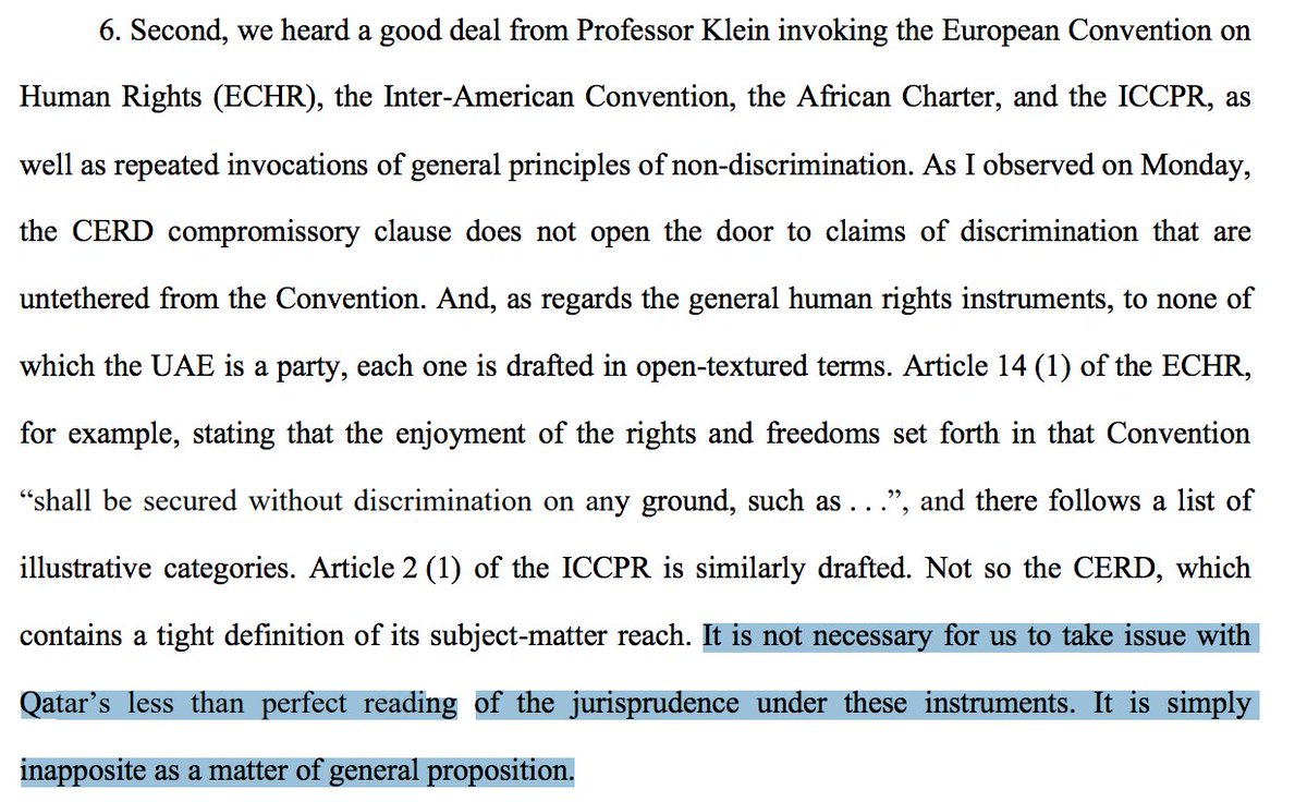 Bethlehem retorts thus, leaving open what that general proposition is: is it that such materials are not relevant in principle because UAE is not a Party? Or is it that the drafting of the particular instruments makes examination of associated jurisprudence unnecessary? 12/n