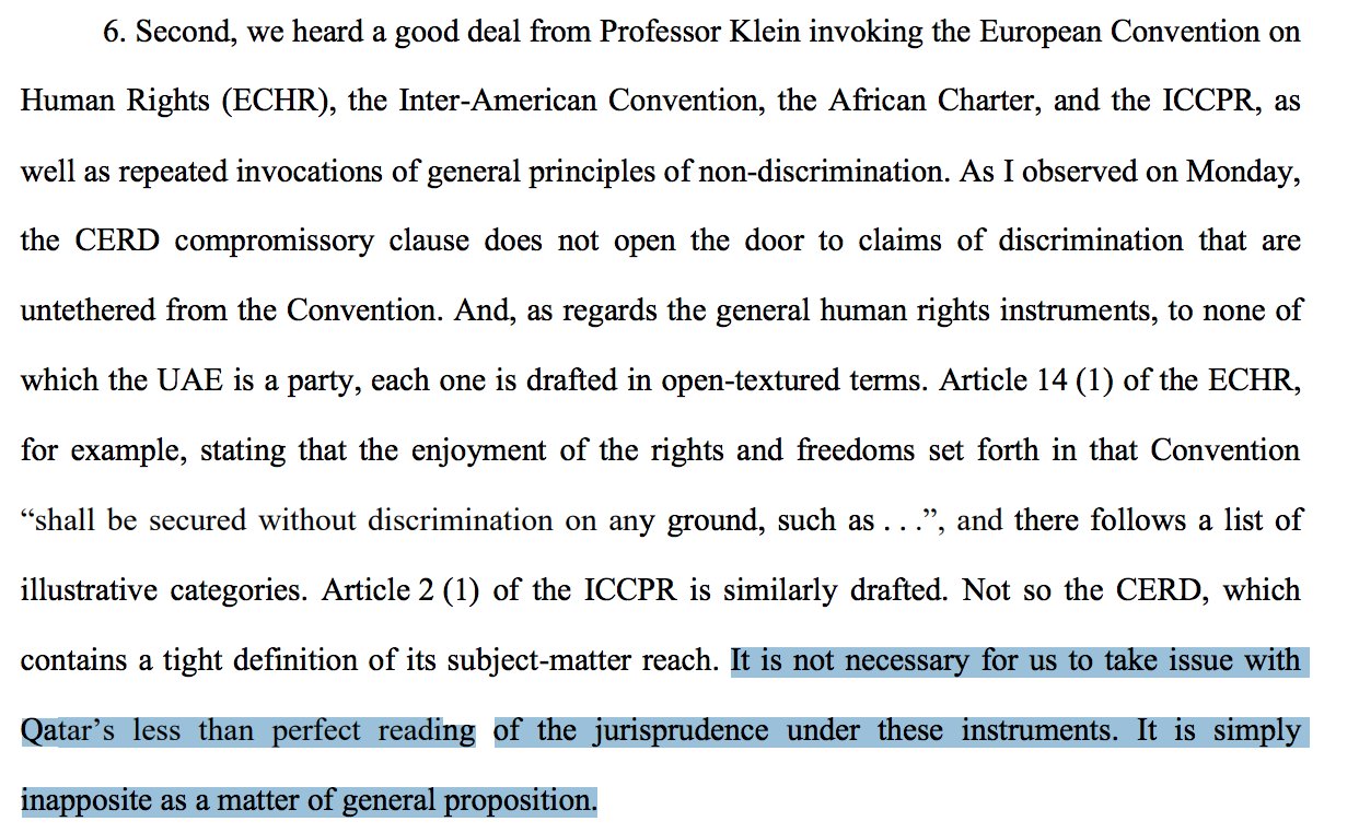 Martins Paparinskis A Supremely Niche Law Of Treaties Point Touched Upon Obliquely In The Last Week S Cij Icj Qatar V Uae Judgment What Is The Place Of Unrelated Treaties On The