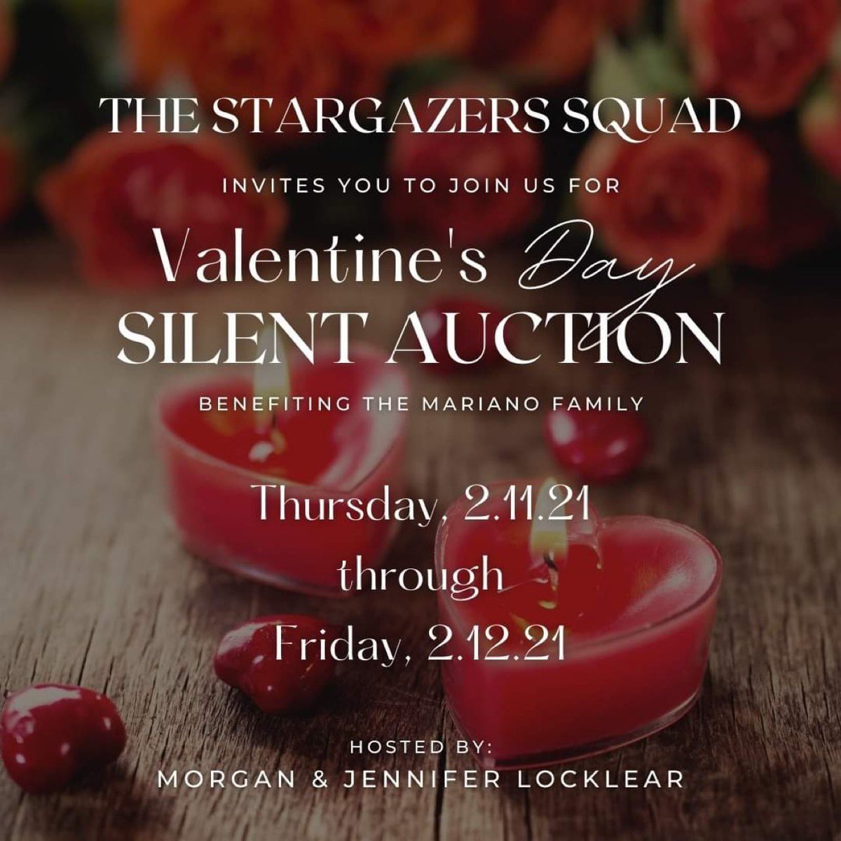 Please join us to this special event on FB make sure to join the group. Amazing items are up for auction #vdaysilentauction facebook.com/groups/TheStar…