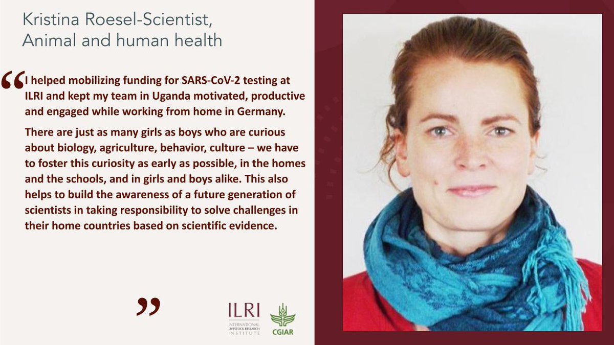 Livestock_CGIAR's tweet photo. This @WomenScienceDay we celebrate #ILRIWomenInScience at the forefront of the fight against COVID-19 and we ask 'What can be done to achieve full access and equality in science for girls and women in #LMIC?@CGIAR
#EqualityInScience #girlsinscience @CGIARgender @KristinaRoesel https://t.co/uqTK3IUx7Z
