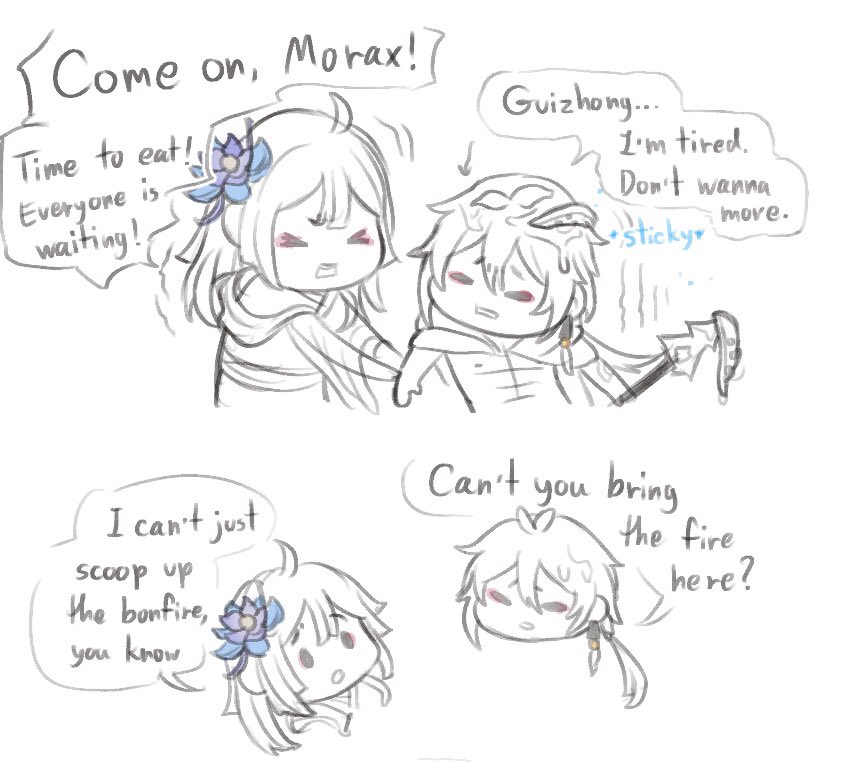 Episode 3 of the "How Morax accidentally invented this and that" : God of Stove
feat. Guizhong and Xiao
#原神 #GenshinImpact #Zhongli
P.s. Can't believe I continue this
P.s.2 also little xiao is cute