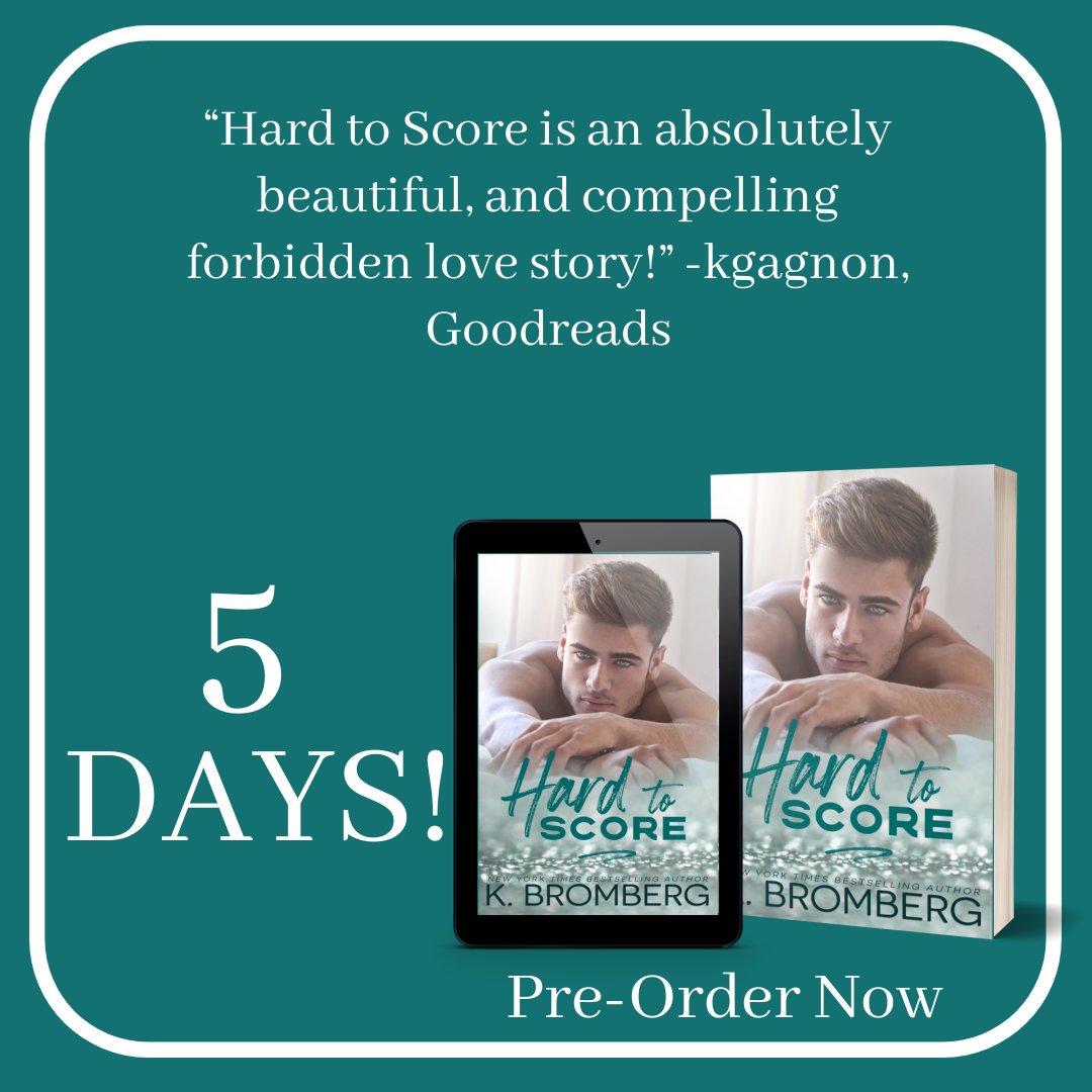 KBrombergDriven's tweet photo. 🎉 𝐅𝐈𝐕𝐄 𝐃𝐀𝐘𝐒! 🎉

Raise your hands if you're ready for Hard to Score! 🙌

Pre-order Now:  https://t.co/bfRHhm7HZb

#HardtoScore #Feb16 #GetReadyToSwoon #ComingSoon #PreOrder #UnrequitedLove #SportsRomance #ChildhoodFriends https://t.co/nVgsWQwjFU