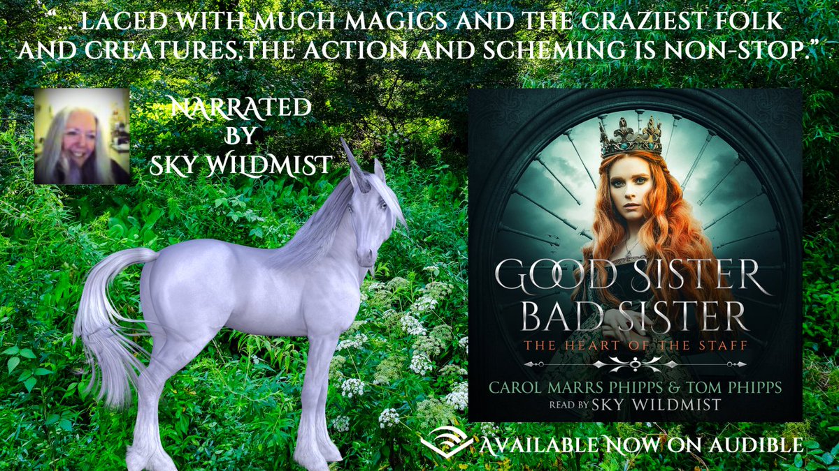 #RT “AVAILABLE NOW on Audible, GOOD SISTER BAD SISTER

Narration by <a href="/SkyWildmist/">Sky Wildmist</a>
 
“… laced with much magics and the craziest folk and creatures, the action and scheming is non-stop.”
 
audible.com/pd/B08G8HC3QX/…… 

audible.co.uk/pd/B08G8K8HHZ/…