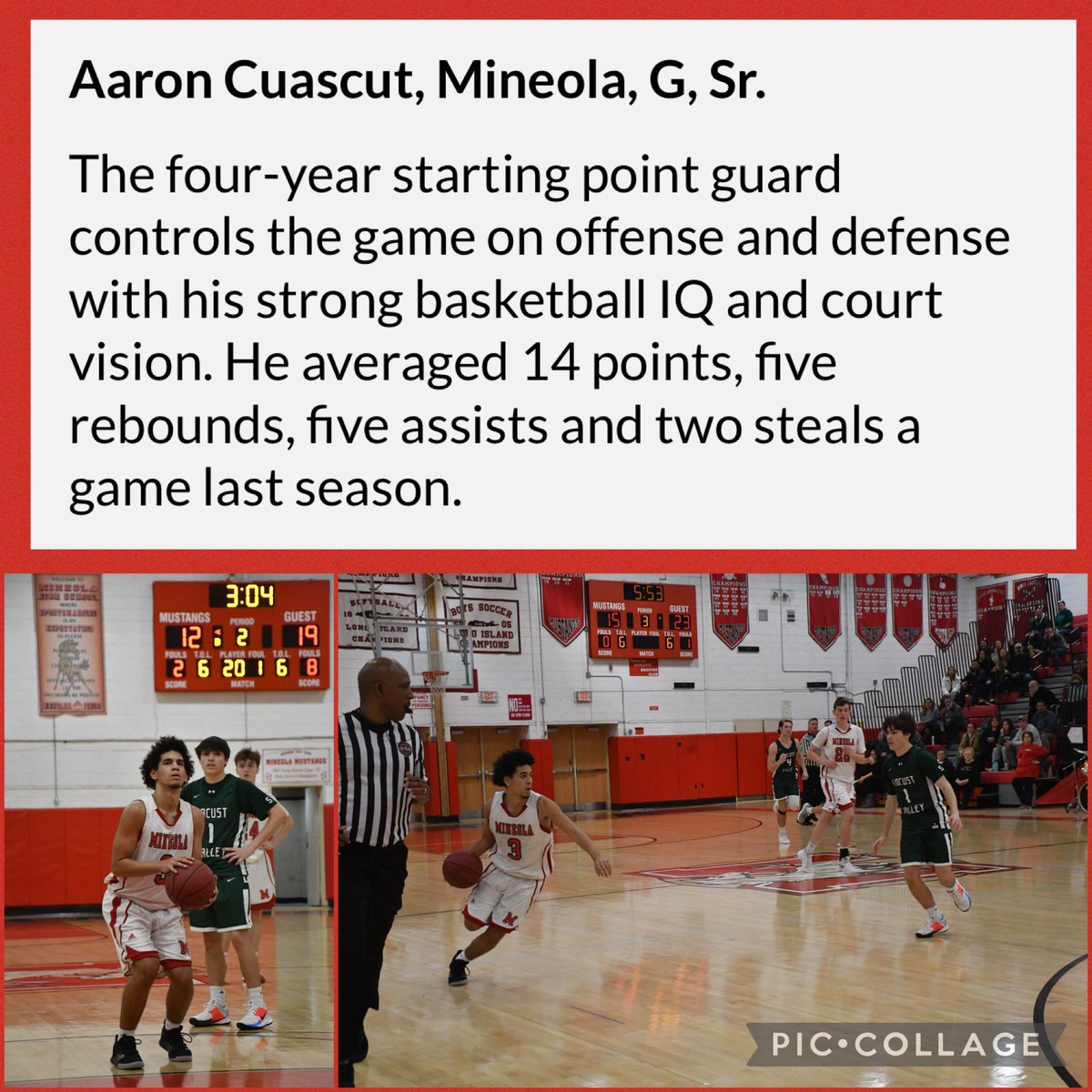 Congratulations to Aaron Cuascut, our <a href="/NewsdayHSsports/">Newsday HS sports</a> Top 💯 Basketball Player‼️ We are #MineolaProud of you! 🔴⚪️🏀