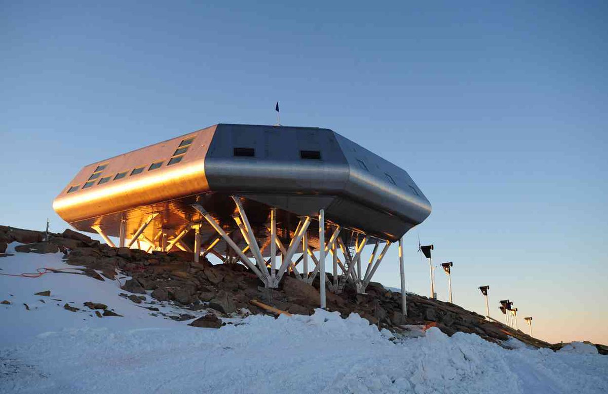 The Princess Elisabeth, a Belgian scientific station, is the first zero-emission (CO2-neutral) research station on Antarctica  http://www.antarcticstation.org/ 